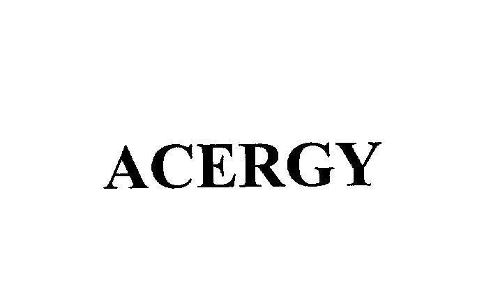 Mẫu nhãn hiệu ACERGY