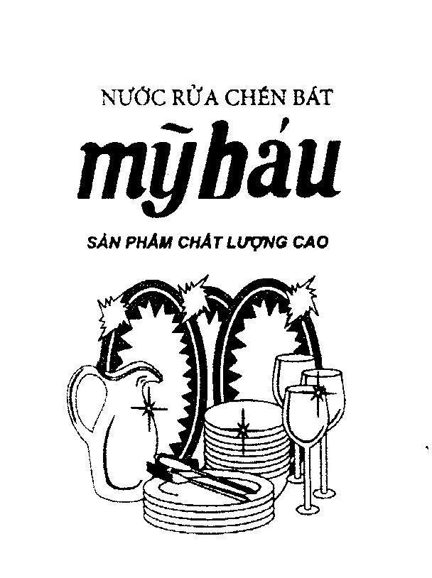 Mẫu nhãn hiệu Nước rửa chén bát Mỹ Báu sản phẩm chất lượng cao
