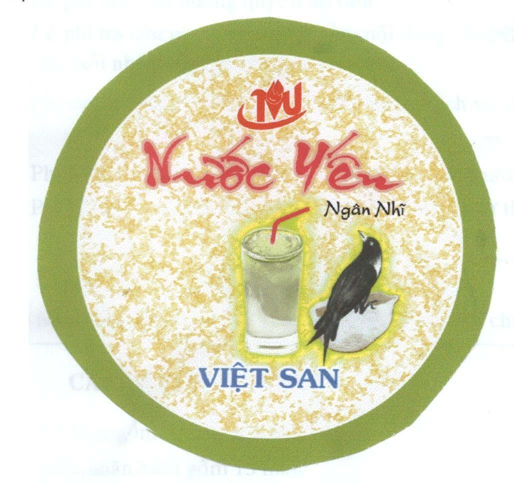 Mẫu nhãn hiệu TVU nước yến Ngân Nhĩ Việt San