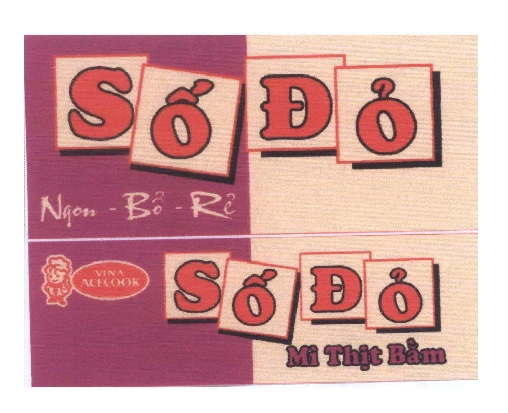 Mẫu nhãn hiệu Số đỏ mì thịt bằm ngon bổ rẻ VINA ACECOOK