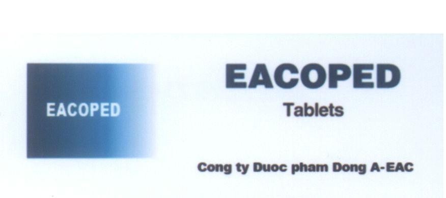 Mẫu nhãn hiệu EACOPED TABLETS CONG TY DUOC PHAM DONG A-EAC