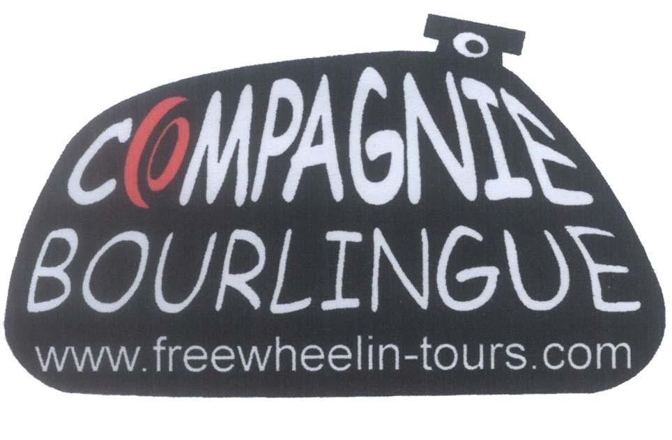 Mẫu nhãn hiệu COMPAGNIE BOURLINGUE WWW.FREEWHEELIN-TOURS.COM
