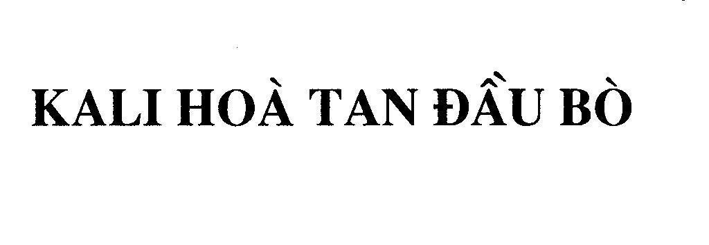 Mẫu nhãn hiệu KALI Hòa Tan Đầu Bò