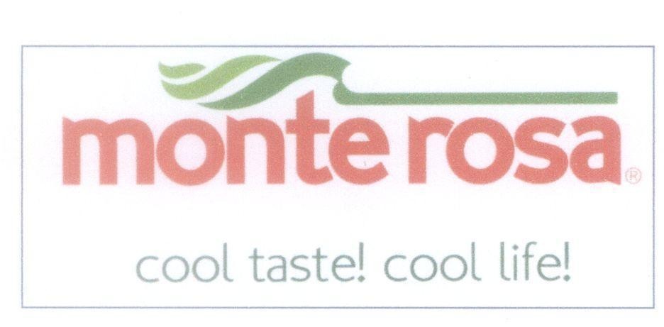 Mẫu nhãn hiệu MONTE ROSA COOL TASTE! COOL LIFE!