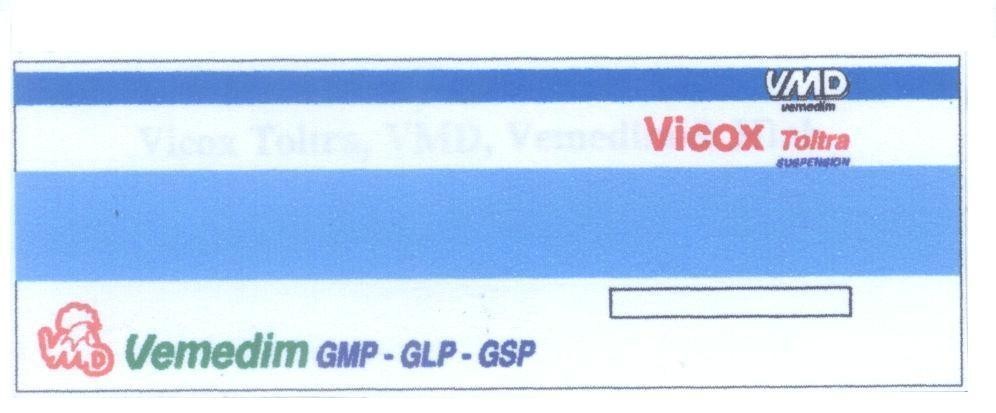 Mẫu nhãn hiệu VMD Vicox Toltra SUSPENSION Vemedim GMP - GLP - GSP