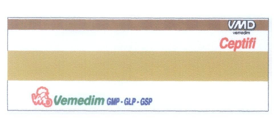 Mẫu nhãn hiệu VMD Ceptifi Vemedim GMP - GLP - GSP