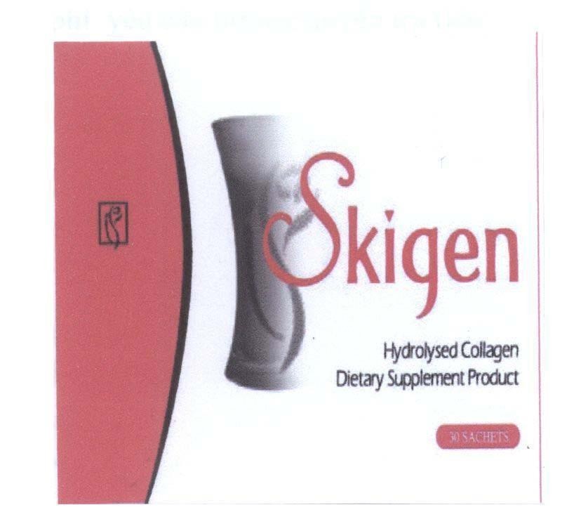 Mẫu nhãn hiệu SKIGEN HYDROLYSED COLLAGEN DIETARY SUPPLEMENT PRODUCT 30 SACHETS