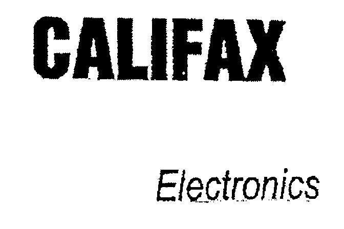 Mẫu nhãn hiệu CALIFAX ELECTRONICS