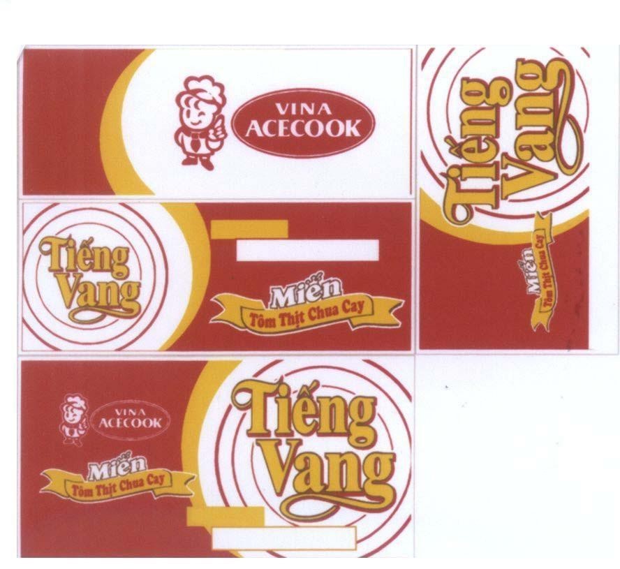 Mẫu nhãn hiệu Tiếng Vang VINA ACECOOK Miến Tôm Thịt Chua Cay