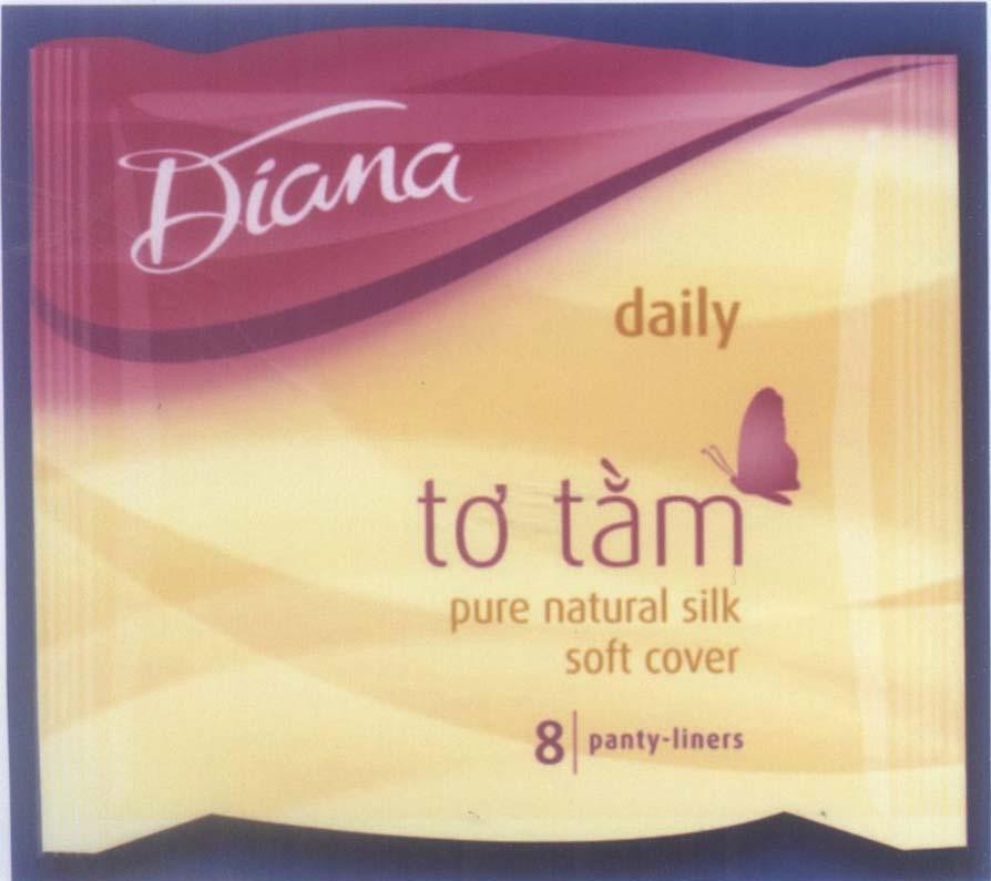 Mẫu nhãn hiệu Diana daily tơ tằm pure natural silk soft cover 8 panty-liners
