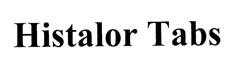 Mẫu nhãn hiệu Histalor Tabs