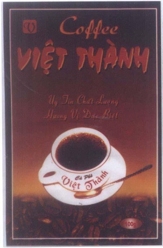 Mẫu nhãn hiệu V Coffee Việt Thành cà phê Việt Thành uy tín chất lượng hương vị đặc biệt