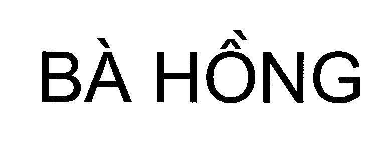 Mẫu nhãn hiệu Bà Hồng