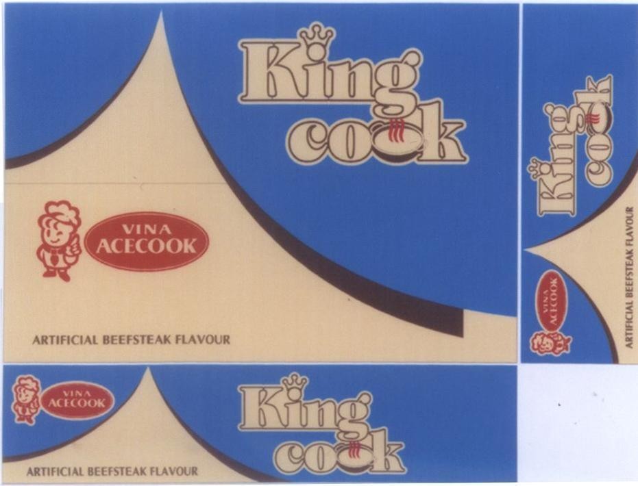 Mẫu nhãn hiệu King cook VINA ACECOOK ARTIFICIAL BEEFSTEAK FLAVOUR