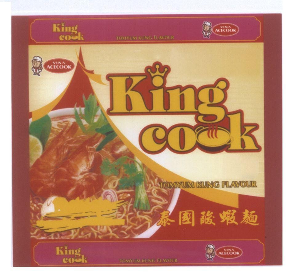 Mẫu nhãn hiệu King cook VINA ACECOOK TOMYUM KUNG FLAVOUR [Tai guo suan la mian]