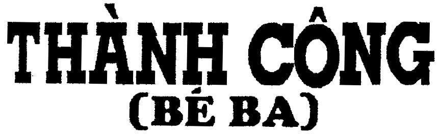 Mẫu nhãn hiệu Thành Công Bé Ba