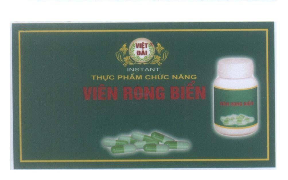 Mẫu nhãn hiệu Việt Đài Thực Phẩm Chức Năng Viên Rong Biển INSTANT