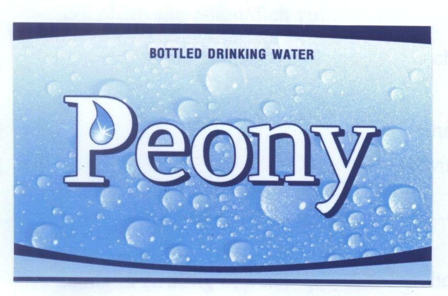 Mẫu nhãn hiệu Peony BOTTLED DRINKING WATER