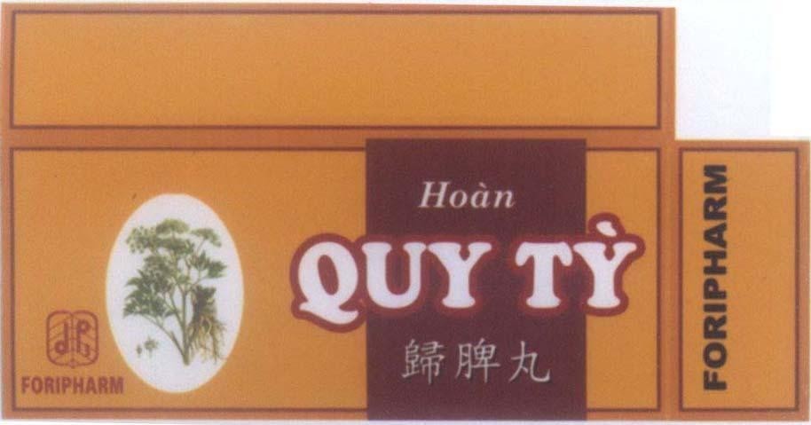 Mẫu nhãn hiệu Hoàn Quy Tỳ [Wán Gúi Cí:Hoàn Quy Tỳ] FORIPHARM dp3