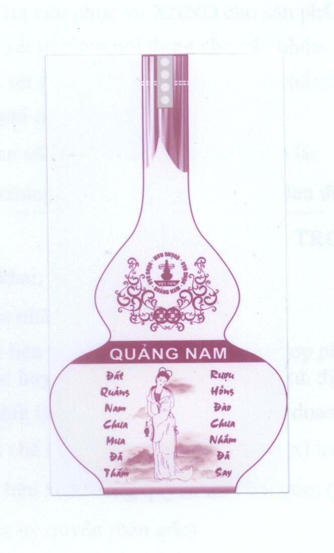 Mẫu nhãn hiệu Việt Tiến Hồng Đào - Quảng Nam Quảng Nam Đất Quảng Nam Chưa Mưa Đã Thấm Rượu Hồng Đào Chưa Nhắm Đã Say