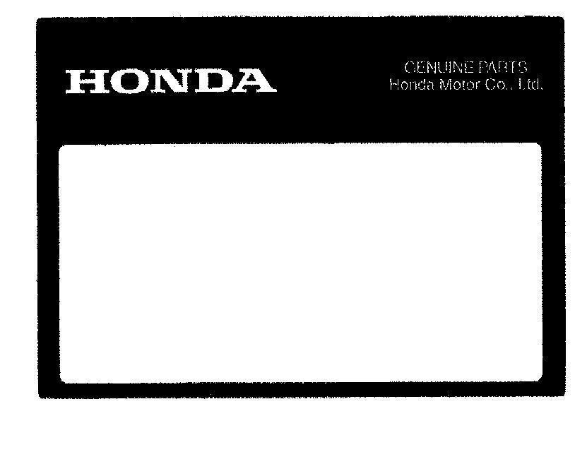 Mẫu nhãn hiệu HONDA GENUINE PARTS Honda Motor Co.,Ltd