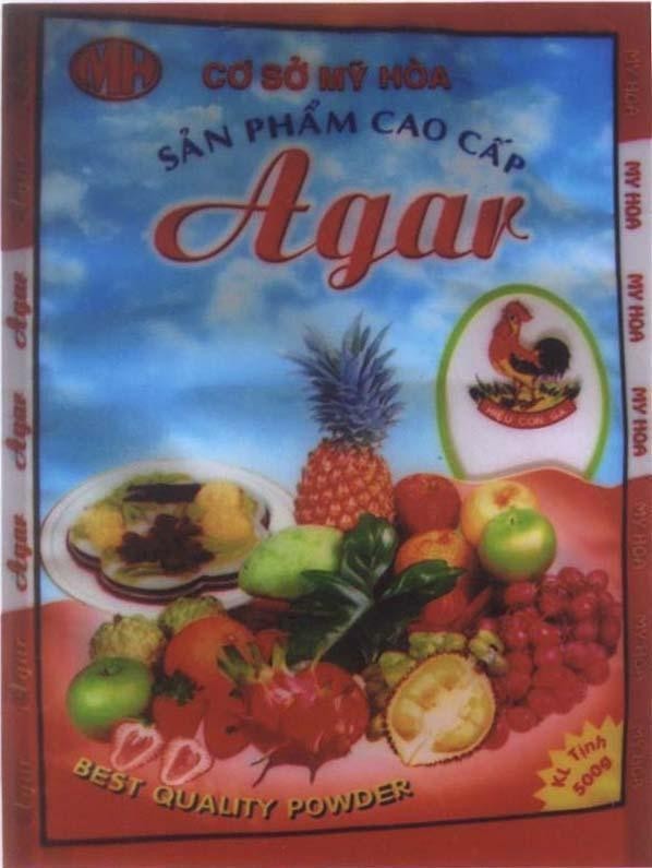 Mẫu nhãn hiệu MH cơ sở Mỹ Hòa Agar sản phẩm cao cấp BEST QUALITY POWER