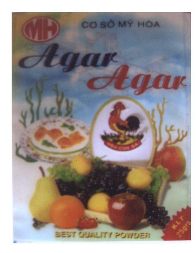 Mẫu nhãn hiệu MH cơ sở Mỹ Hoà Agar Agar hiệu con gà BEST QUALITY POWER