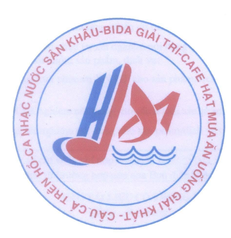 Mẫu nhãn hiệu H M Cà Phê Hạt Mưa Ăn Uống Giải Khát - Câu Cá Trên Hồ - Ca Nhạc Nước Sân Khấu - BIDA Giải Trí
