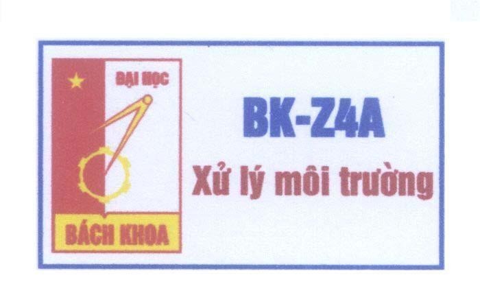 Mẫu nhãn hiệu Đại Học Bách Khoa BK-Z4A Xử lý môi trường