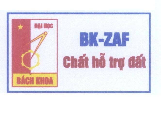 Mẫu nhãn hiệu Đại Học Bách Khoa BK-ZAF Chất hỗ trợ đất