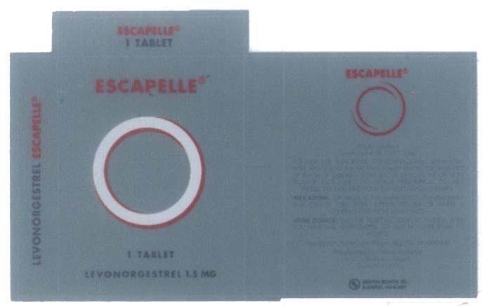Mẫu nhãn hiệu ESCAPELLE 1 TABLET