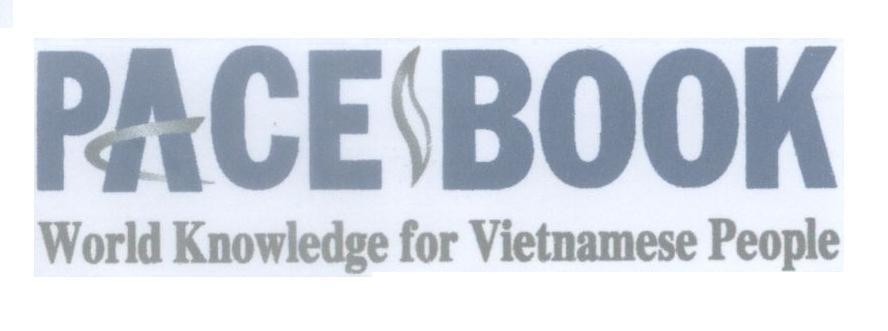 Mẫu nhãn hiệu PACE BOOK World Knowledge for Vietnamese People