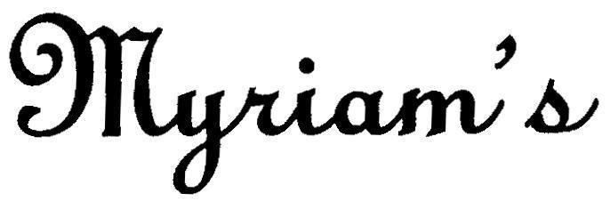 Mẫu nhãn hiệu Myriam's