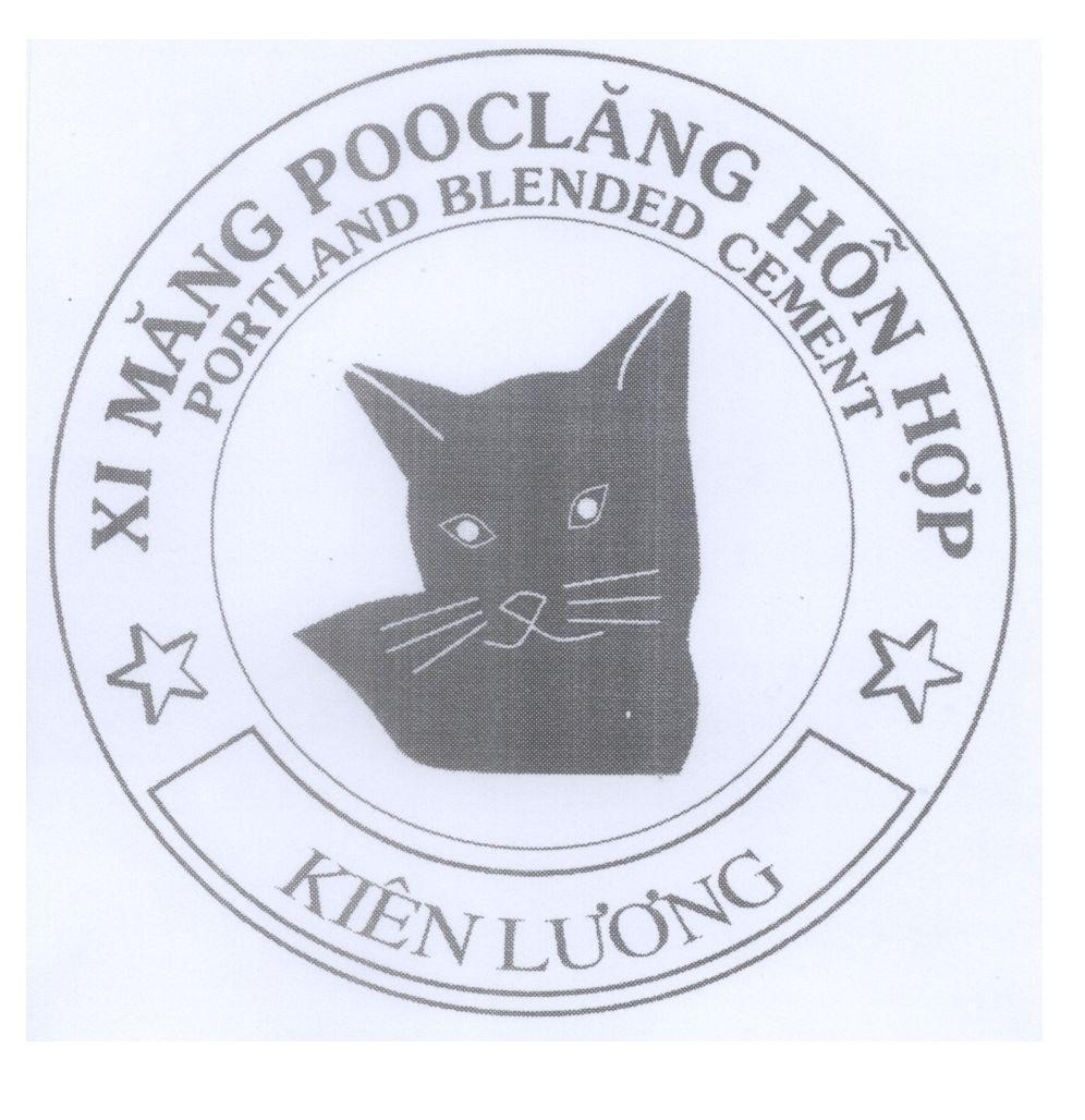 Mẫu nhãn hiệu KIÊN LƯƠNG xi măng Pooclăng hỗn hợp PORTLAND BLENDED CEMENT
