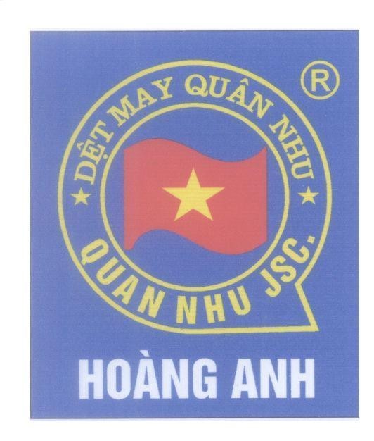 Mẫu nhãn hiệu Hoàng Anh dệt may Quân Nhu QUAN NHU JSC