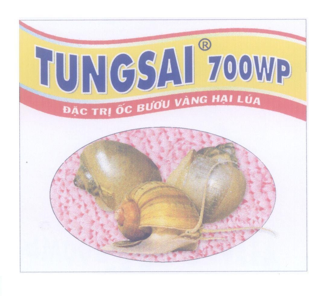 Mẫu nhãn hiệu TUNGSAI 700WP Đặc Trị ốc Bươu Vàng Hại Lúa