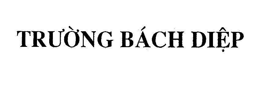 Mẫu nhãn hiệu Trường Bách Diệp