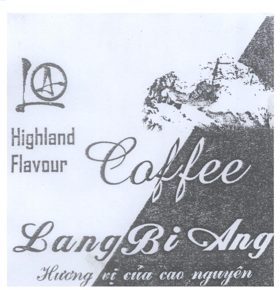 Mẫu nhãn hiệu L O A Highland Flavour Coffee Lang Bi Ang Hương vị của cao nguyên