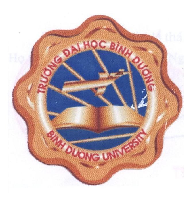 Mẫu nhãn hiệu Bình Dương UNIVERSITY Trường Đại học Bình Dương