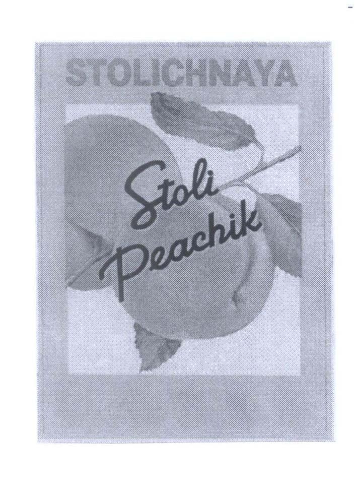 Mẫu nhãn hiệu STOLICHNAYA Stoli Peachik