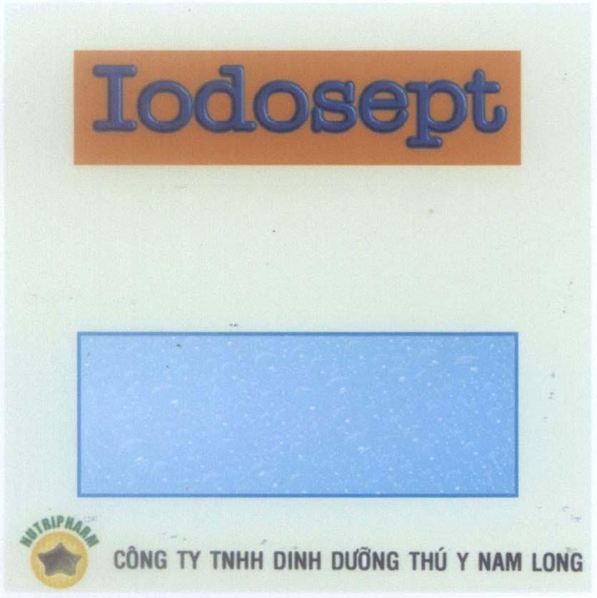 Mẫu nhãn hiệu Iodosept NUTRIPHARM Công Ty TNHH Dinh Dưỡng Thú Y Nam Long