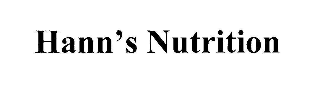 Mẫu nhãn hiệu Hann's Nutrition