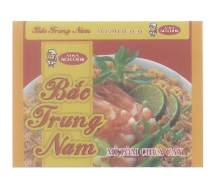 Mẫu nhãn hiệu Bắc Trung Nam Mì Tôm Chua Cay VINA ACECOOK