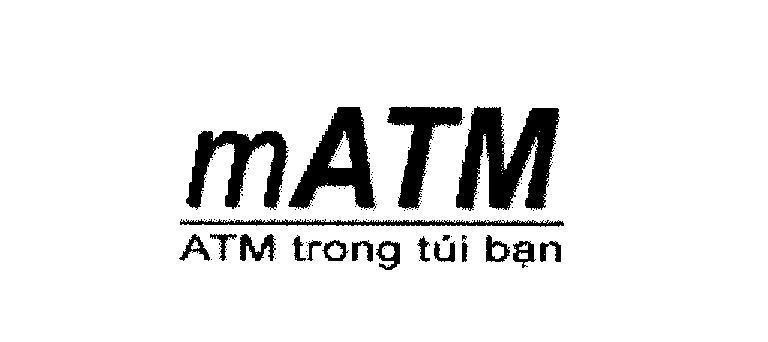 Mẫu nhãn hiệu mATM ATM trong túi bạn