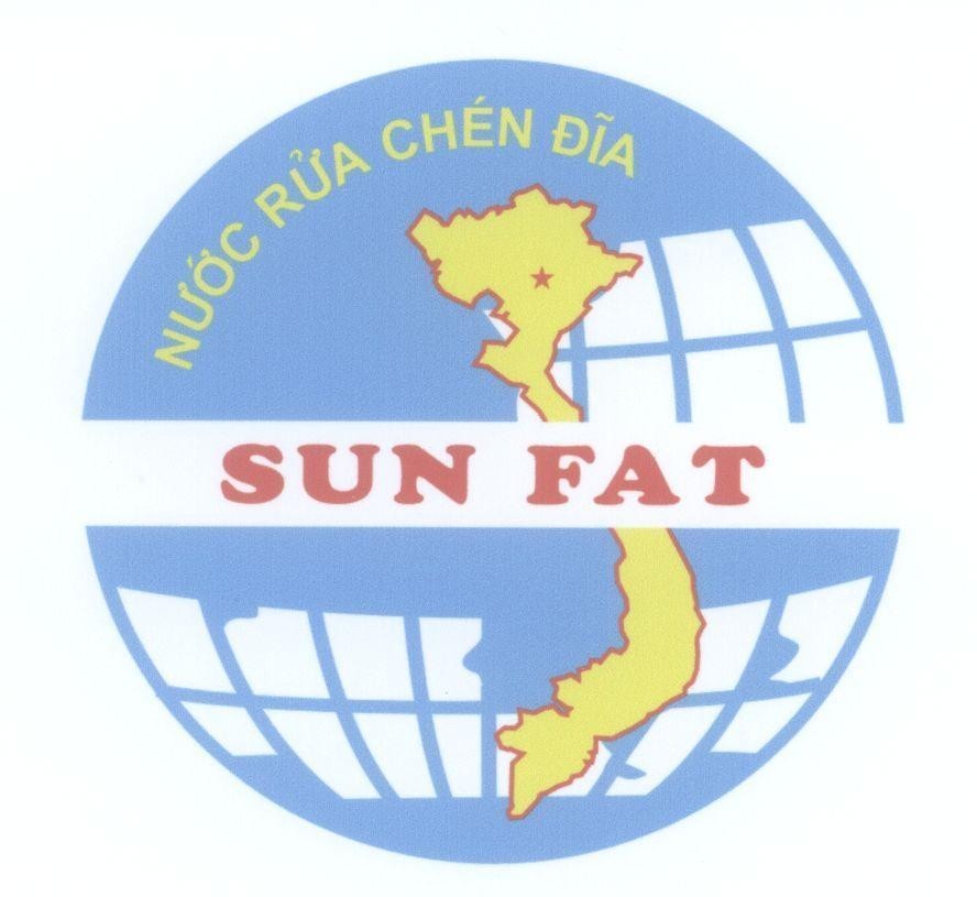 Mẫu nhãn hiệu SUN FAT nước rửa chén đĩa
