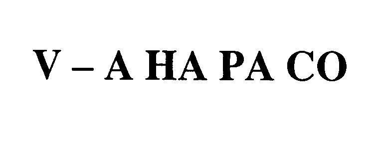 Mẫu nhãn hiệu V - A HA PA CO