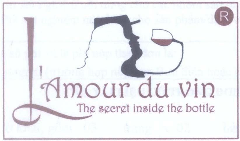 Mẫu nhãn hiệu L L'Amour du vin The secret inside the bottle
