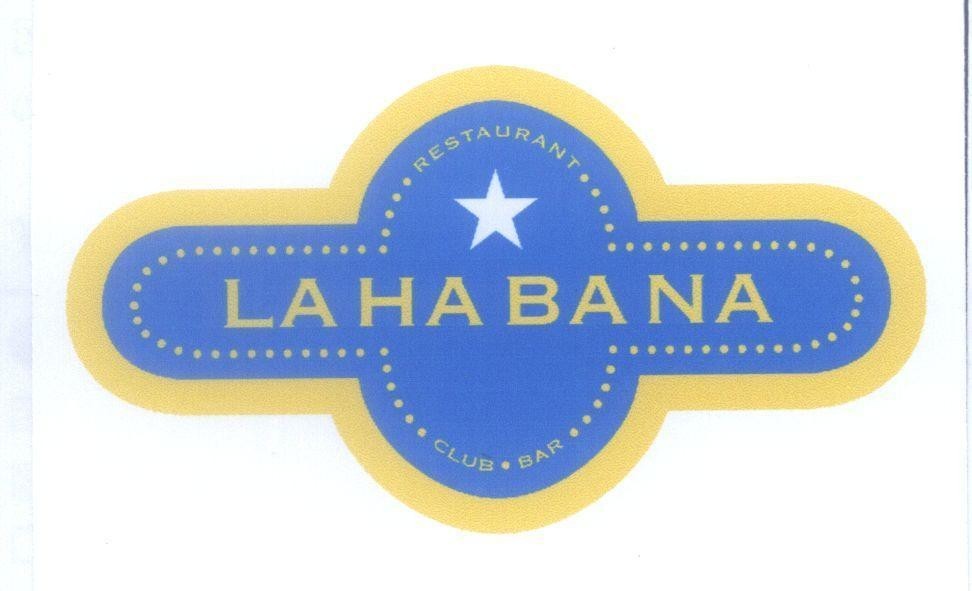 Mẫu nhãn hiệu LAHABANA RESTAURANT CLUB BAR