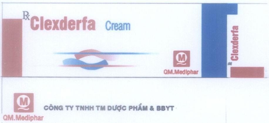 Mẫu nhãn hiệu Rx Clexderfa Cream QM QM.Mediphar Công ty TNHH TM Dược phẩm & BBYT