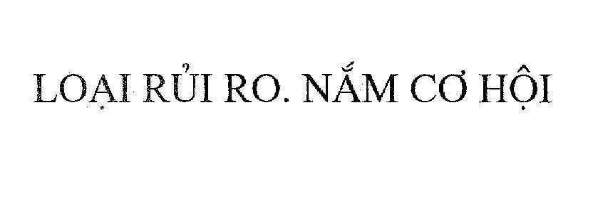 Mẫu nhãn hiệu Loại rủi ro. Nắm cơ hội
